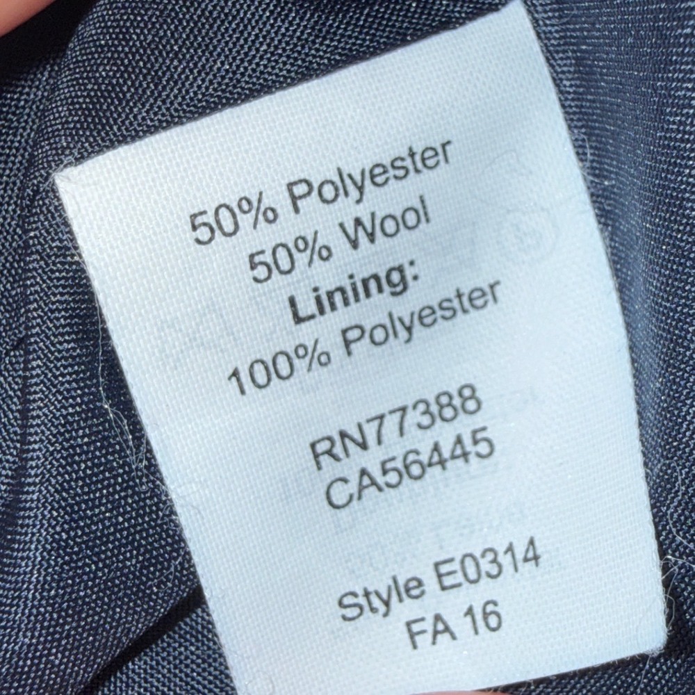 J Crew Factor Navy Wool Blend Peacoat Gold Button Double Breasted Classic Chic 2 - Picture 12 of 12